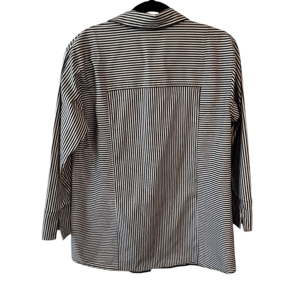 🦃 Lafayette 148 Striped Button Up Shirt - Picture 2 of 6